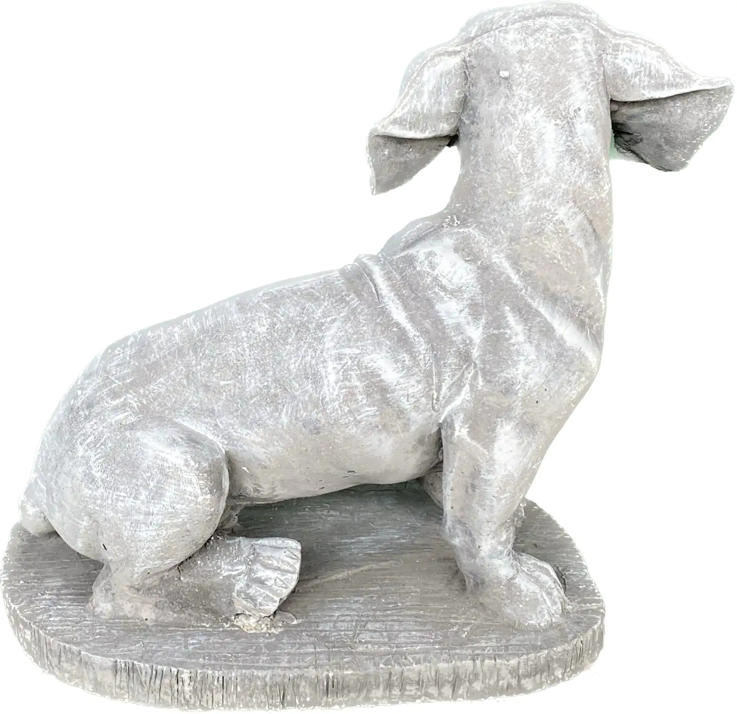  Product image 3 of the product “Timber - Dachshund sitting on base, 35cm L | cast stone ”